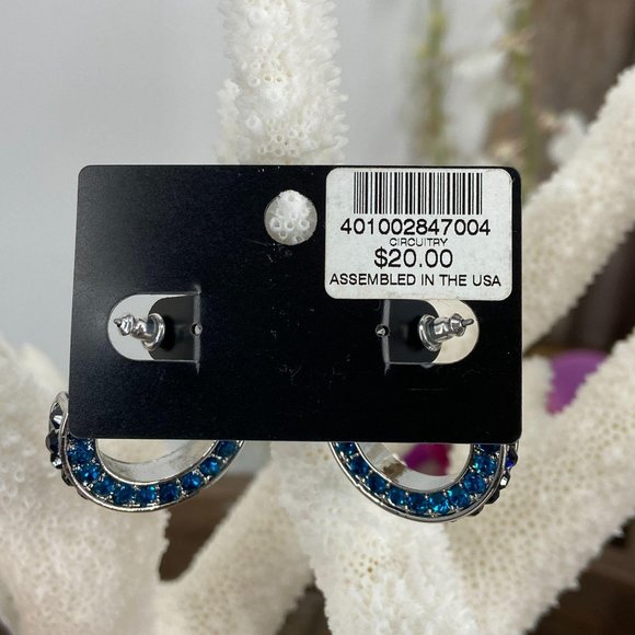Chico’s Jewelry NWT  CIrcuitry Earrings Blue Rhine - Picture 4 of 6